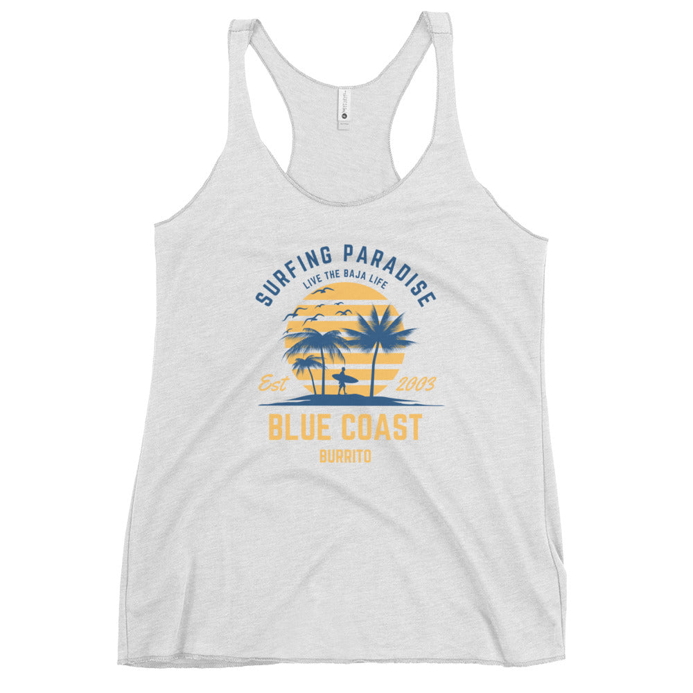 Women's Racerback Tank Surfing Paradise